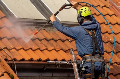 Démoussage et hydrofuge de toiture à Mézens